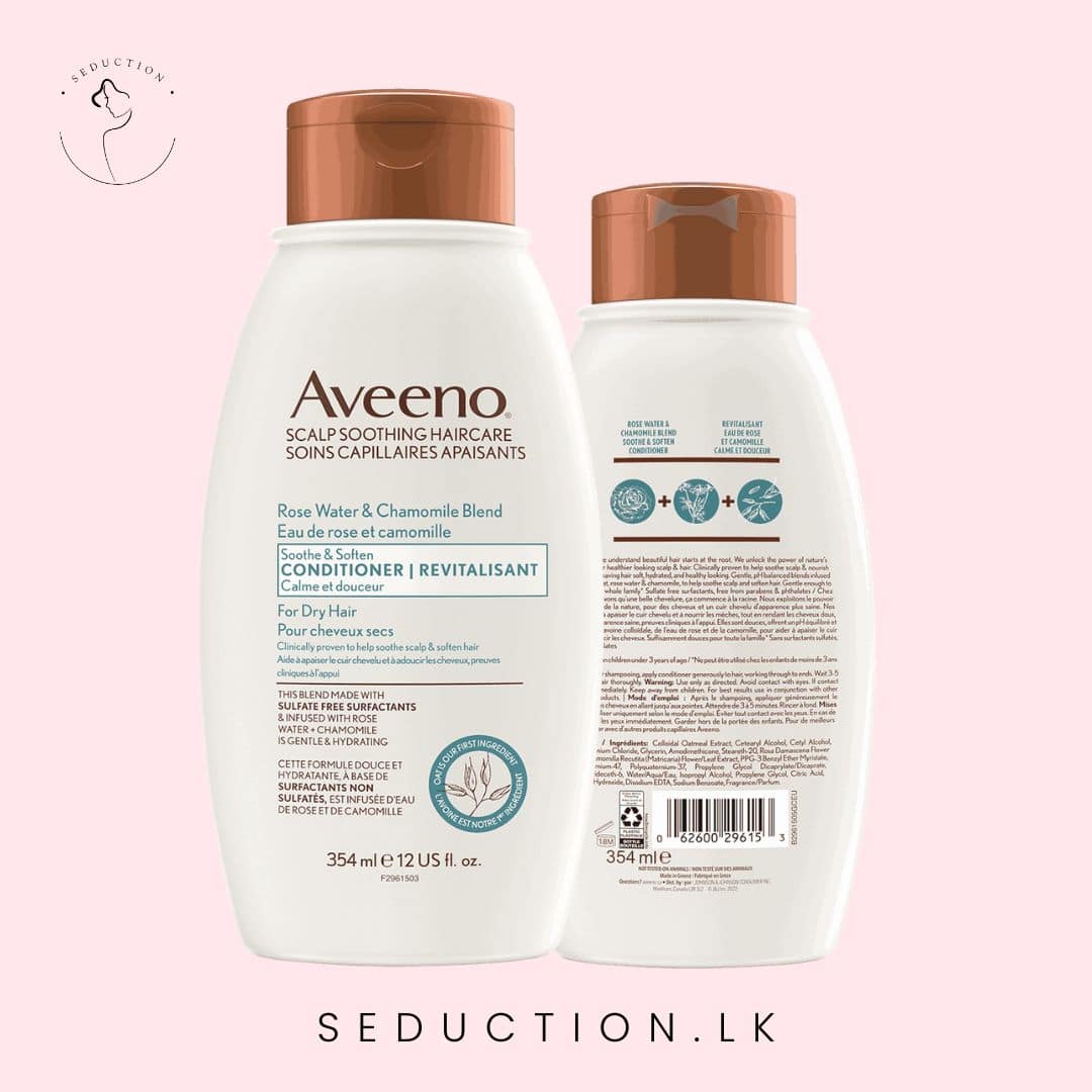 Aveeno Rose Water and Chamomile Blend Soothe and Soften Conditioner for Dry Hair 354ml