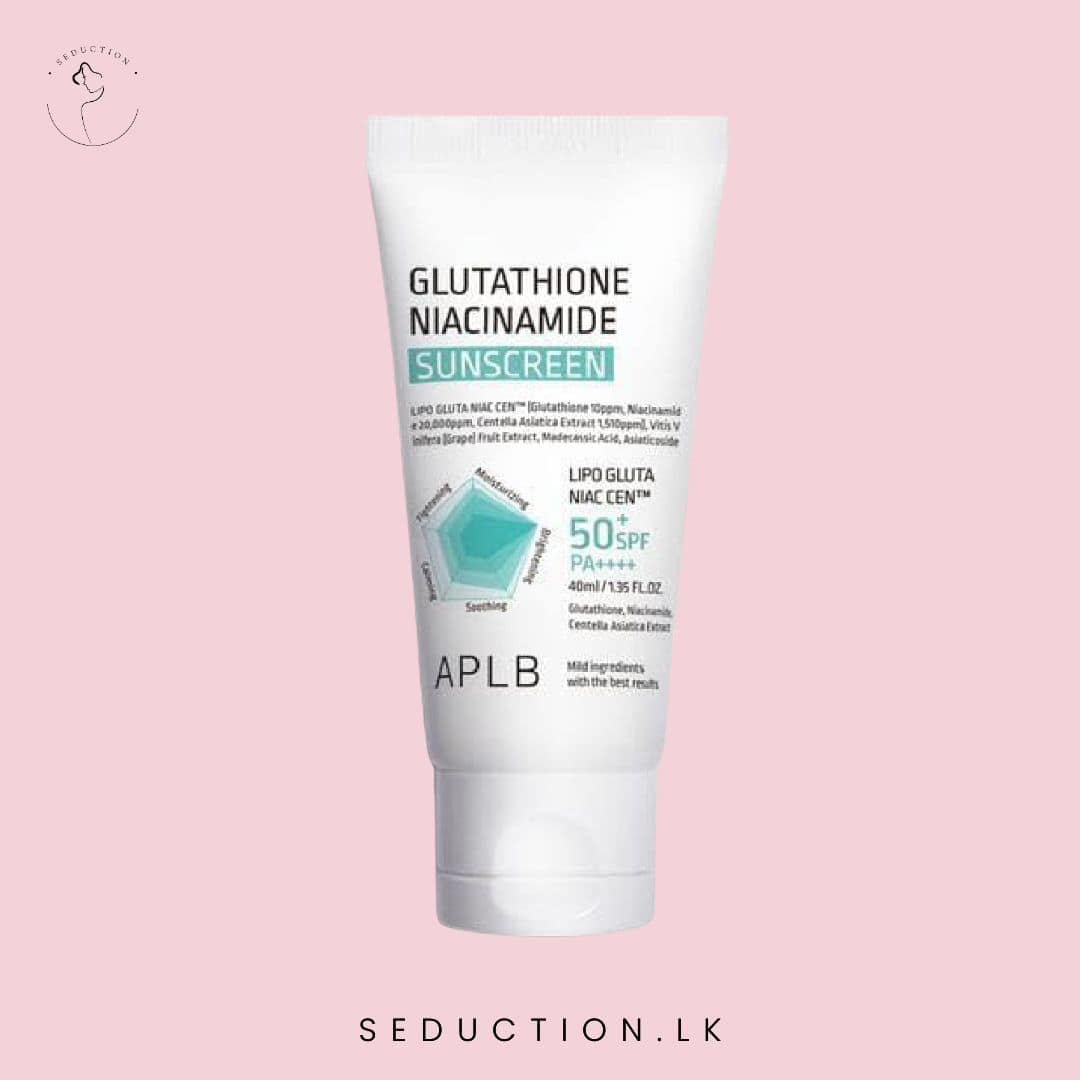 aplb glutathione niacinamide sunscreen 40ml APLB | Glutathione Niacinamide Sunscreen SPF 50+ PA ++++ & Glutathione  Niacinamide Ampoule Serum: Review main image 0