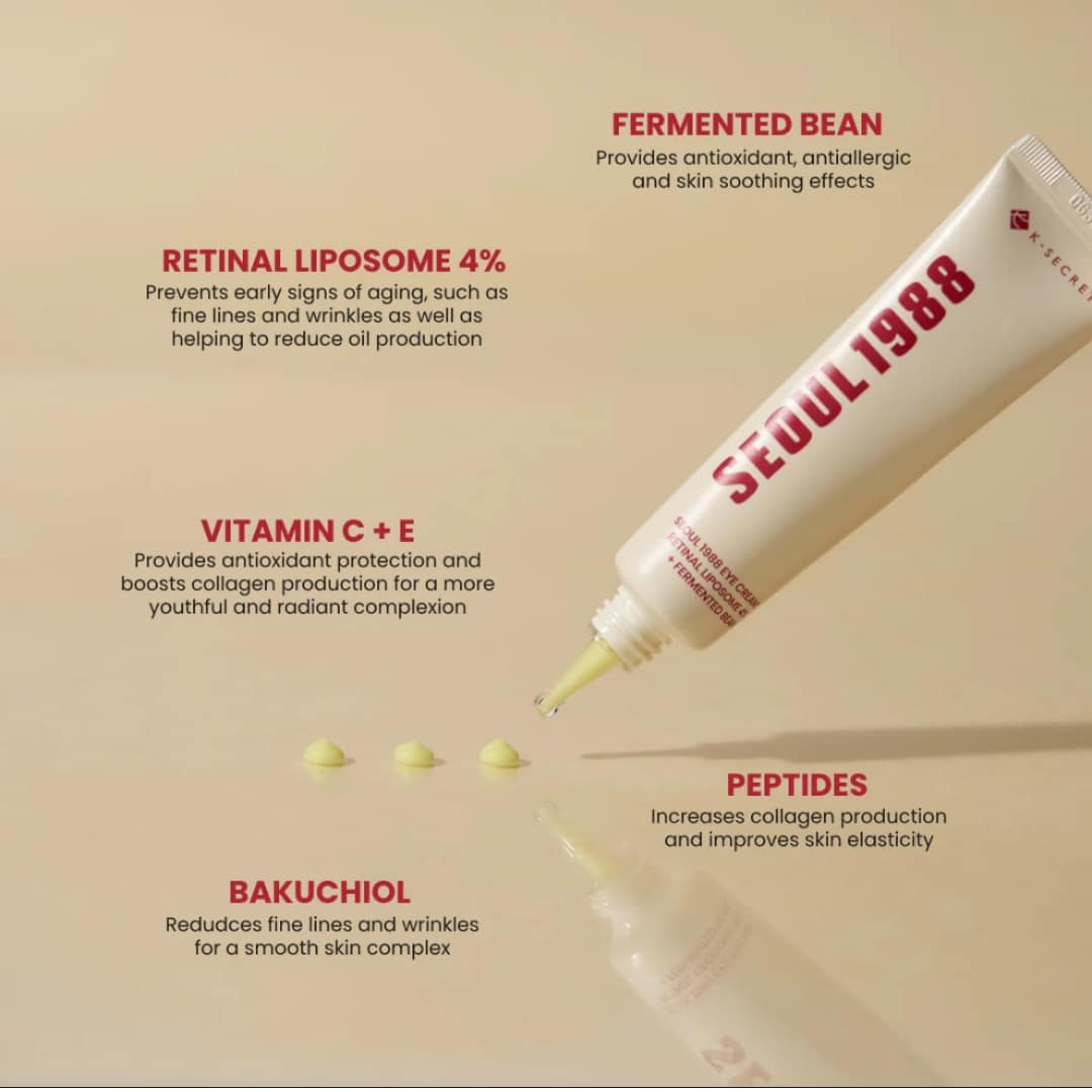 Ksecret Seoul 1988 Eye Cream : Retinal Liposome 4% + Fermented Bean 30ml - Image 10