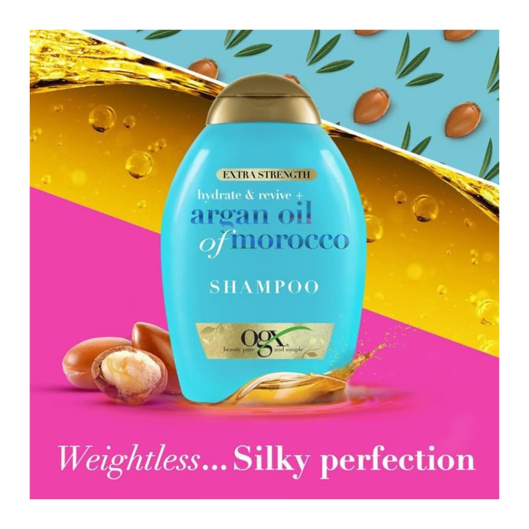 Ogx Hydrate and Revive + Argan Oil of Morocco Shampoo 385ml - Image 5