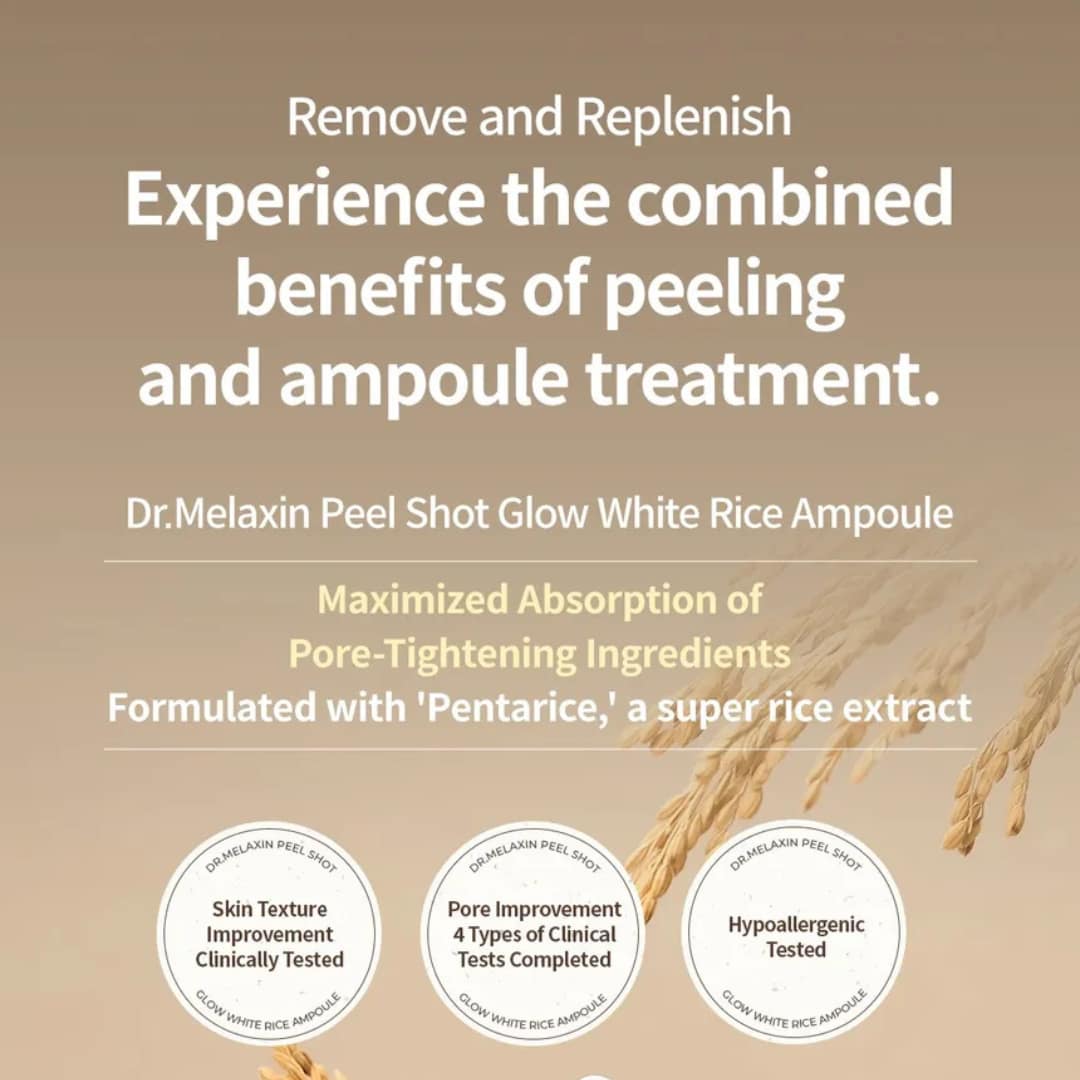 Dr. Melaxin Peel Shot Exfoliating White Rice Ampoule 80ml - Image 5