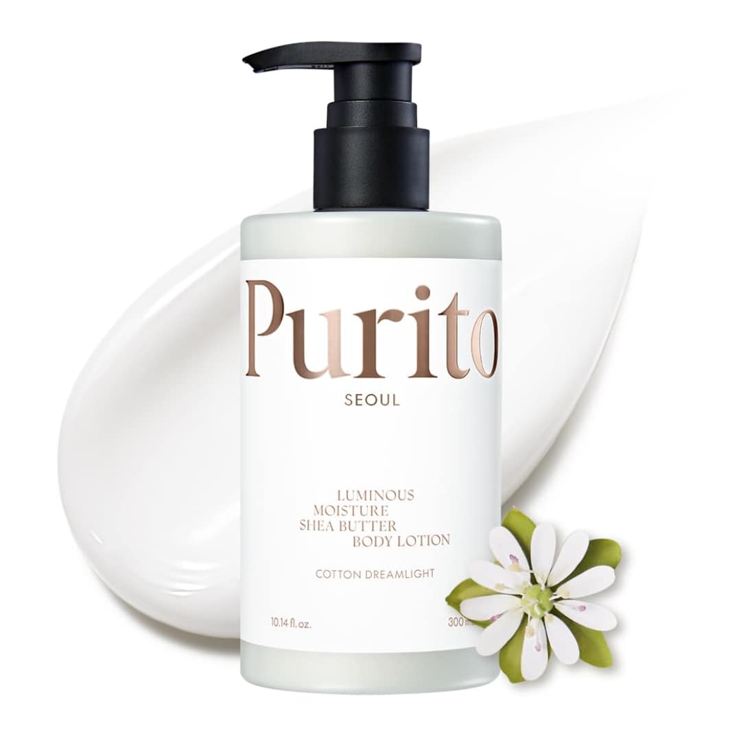 Purito-Seoul-Luminous-moisture-shea-butter-body-lotion-cotton-dreamlight-300ml. Bottle