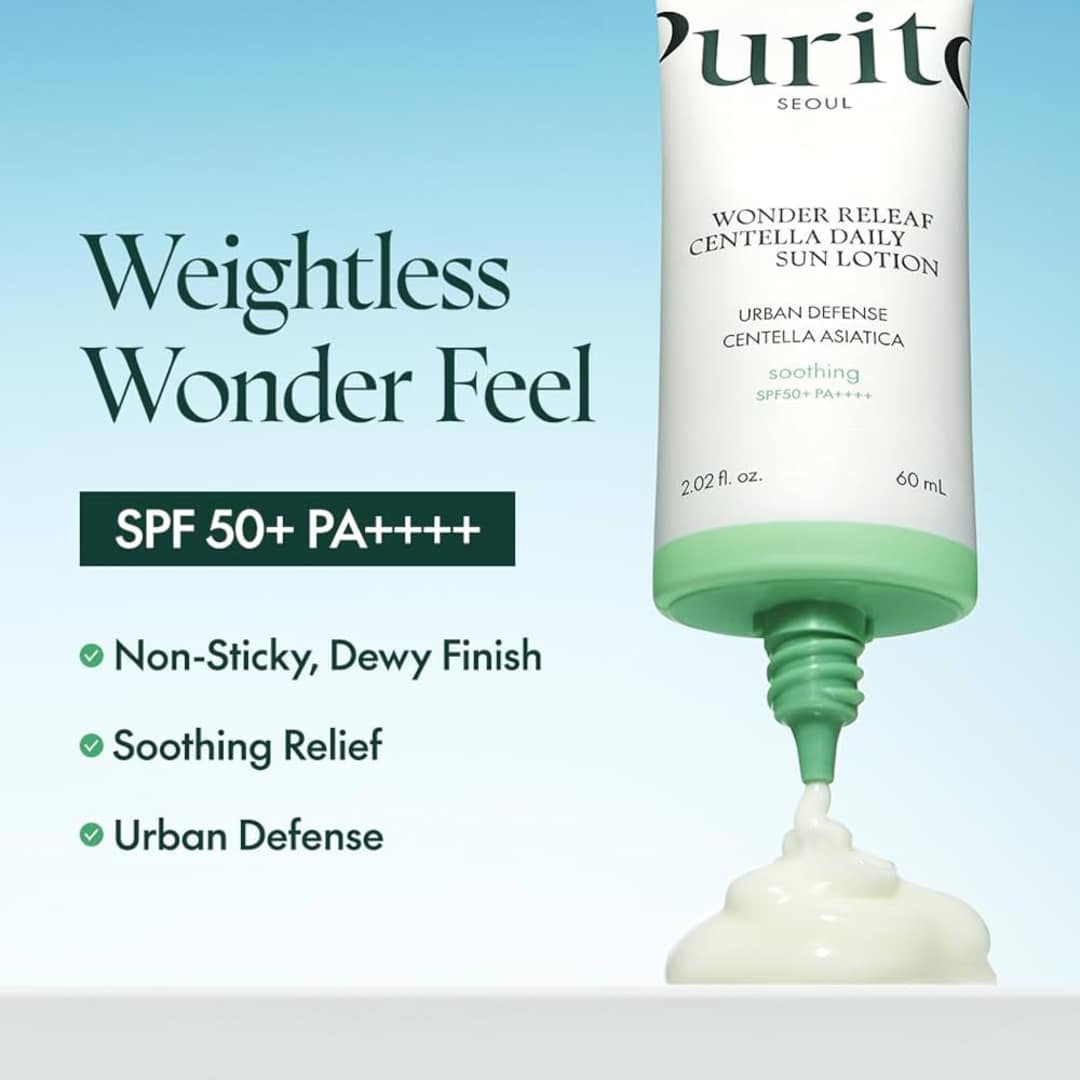Purito Seoul Wonder Releaf Centella Daily Sun Lotion Spf50+ Pa++++ 60ml - Image 3