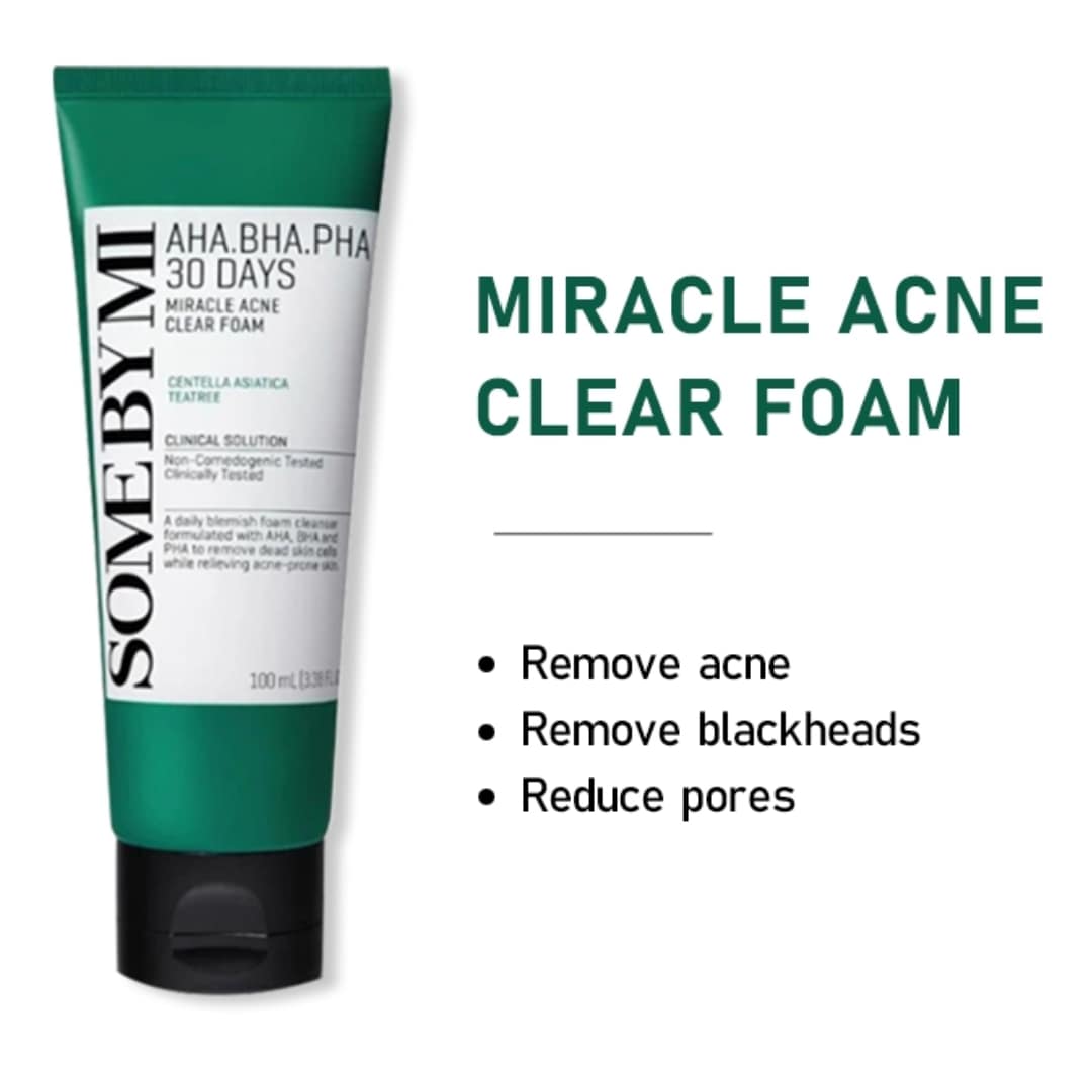 Some By Mi Aha Bha Pha 30 Days Miracle Acne Clear Foam 100ml - Image 7