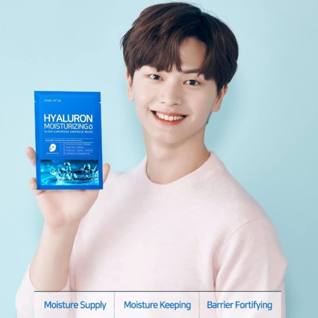 Some By Mi Hyaluron Moisturizing Glow Luminous Ampoule Mask (25g*1ea) - Image 6