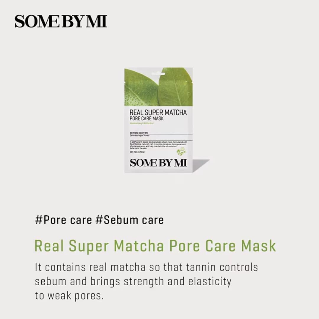 Some By Mi Real Super Matcha Pore Care Mask 20g - Image 5
