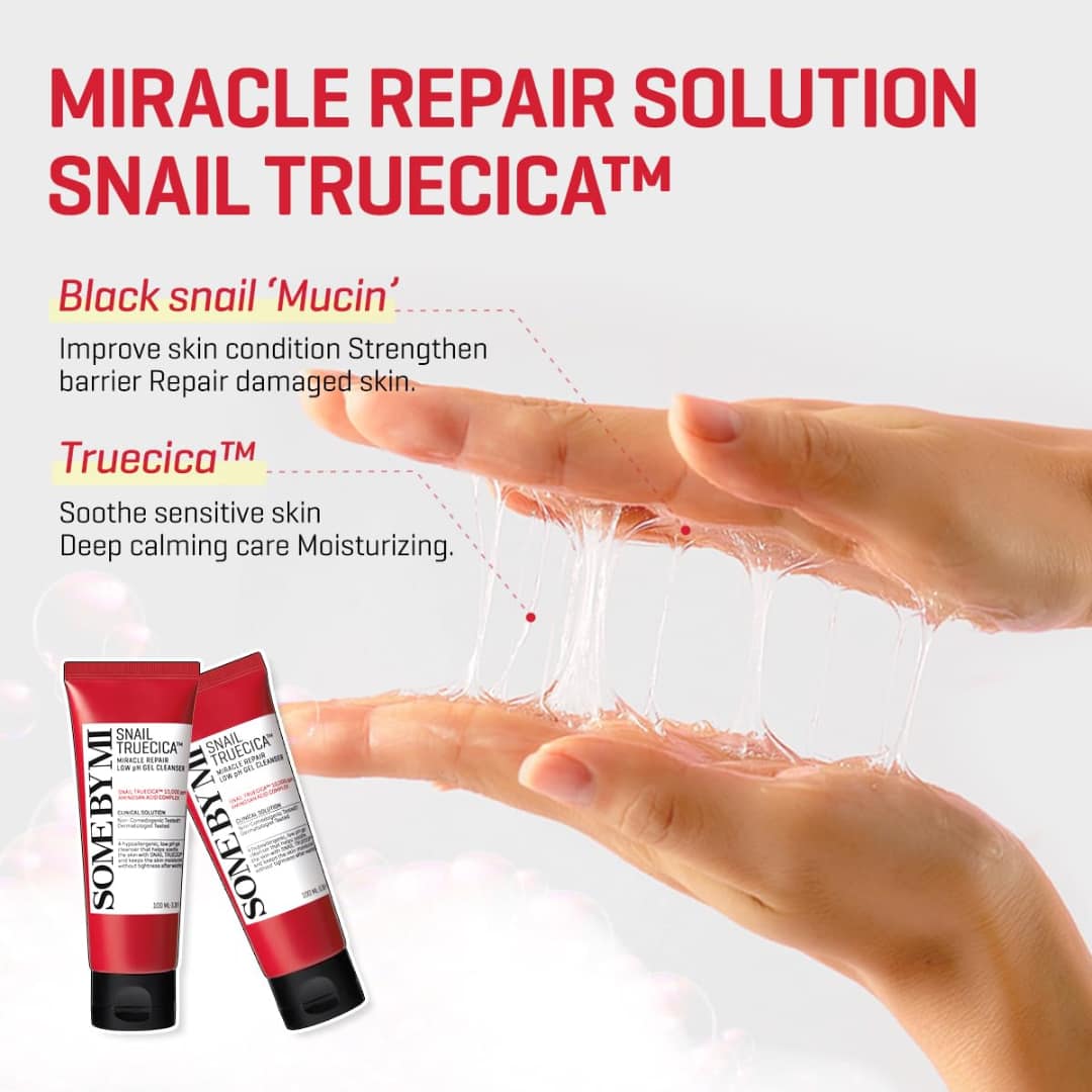 Some By Mi Snail Truecica Miracle Repair Low Ph Gel Cleanser - Image 3