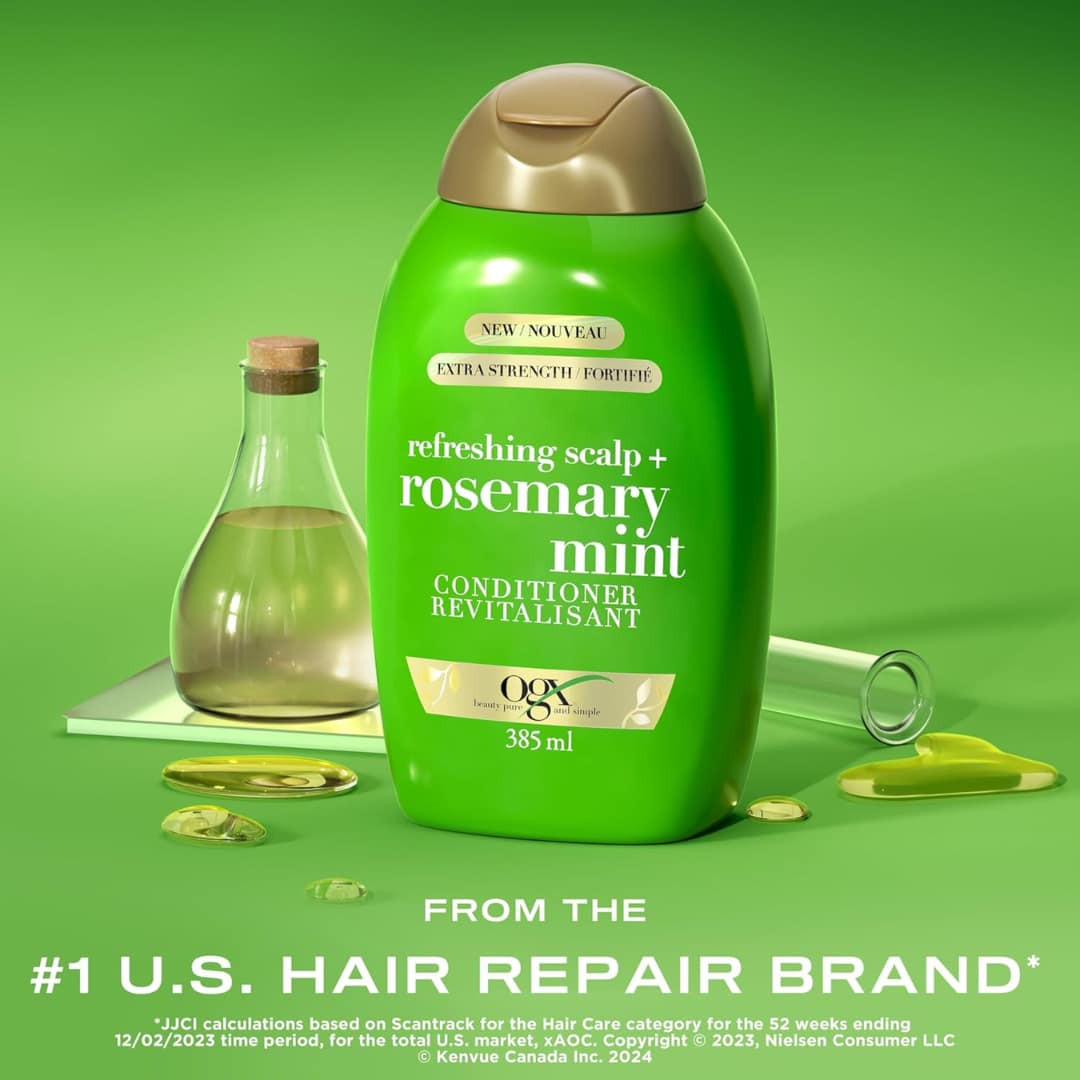 Ogx Extra Strength Refreshing Scalp + Rosemary Mint Conditioner 385ml - Image 3