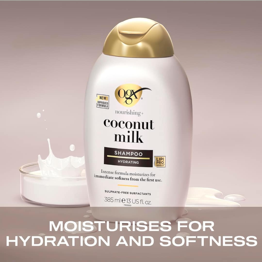 Ogx Nourishing + Coconut Milk Shampoo 385ml - Image 4
