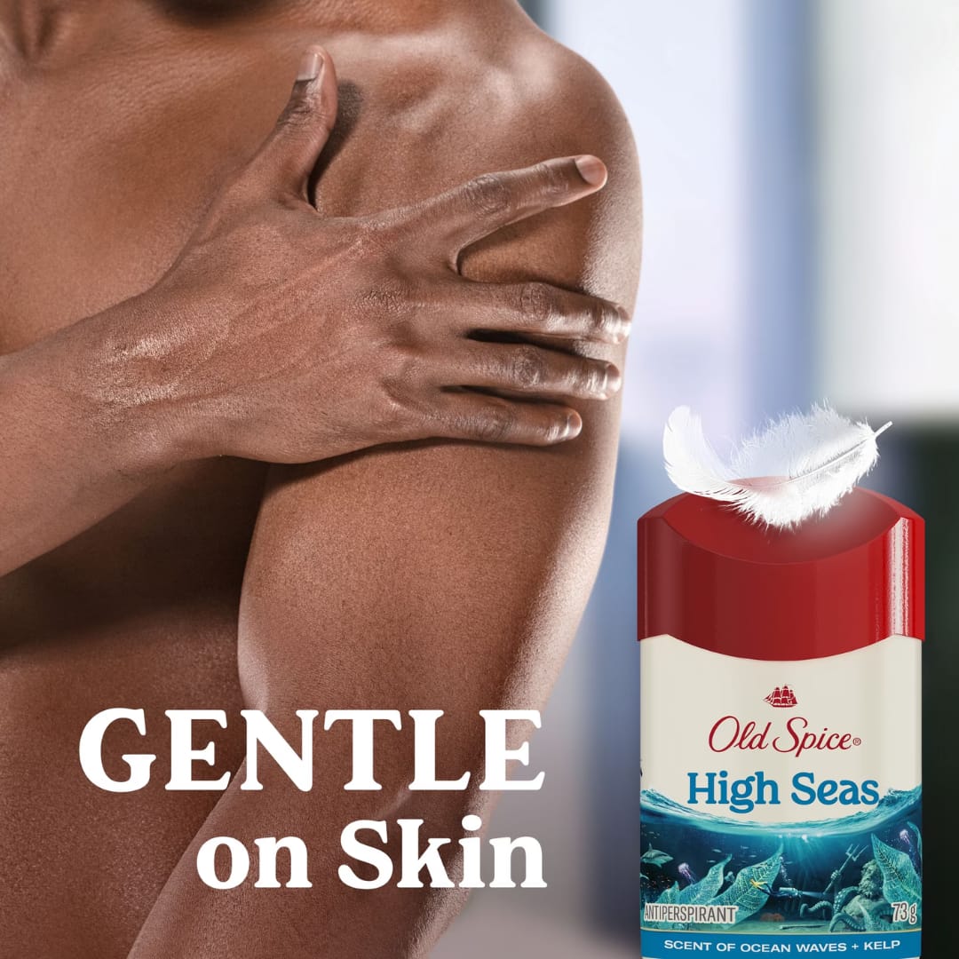 Old Spice Antiperspirant & Deodorant for Men, High Seas, Scent of Ocean Waves & Kelp, 24/7 Lasting Freshness 73g