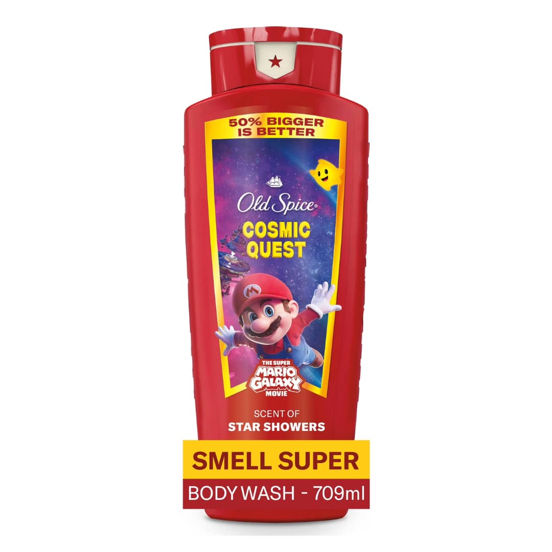Old-Spice-Body-Wash-for-Men-Cosmic-Quest-Scent-of-Star-Showers-Old-Spice-x-The-Super-Mario-Galaxy-Movie-247-Shower-Fresh-709ml Bottle