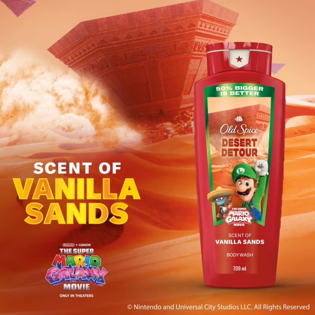 Old Spice Body Wash for Men, Desert Detour, Scent of Vanilla Sands, Old Spice x The Super Mario Galaxy Movie, 24/7 Shower Fresh 709ml - Image 5
