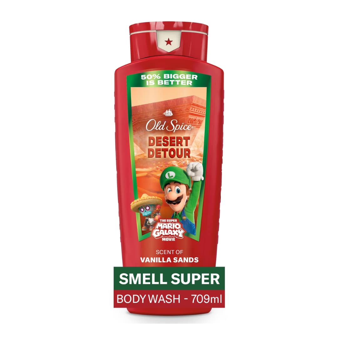 Old-Spice-Body-Wash-for-Men-Desert-Detour-Scent-of-Vanilla-Sands-Old-Spice-x-The-Super-Mario-Galaxy-Movie-247-Shower-Fresh-709ml Bottle