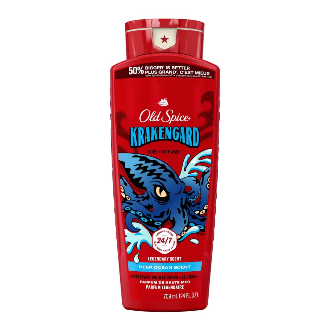 Old Spice Body Wash for Men, Krakengard, Long Lasting Lather 709ml