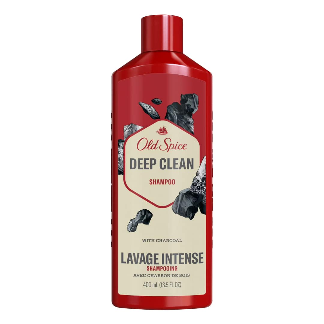 Old-Spice-Deep-Clean-Shampoo-for-Men-with-Charcoal-Fresh-and-Clean-Scent-Removes-Built-Up-Dirt-and-Oil-400ml. Bottle