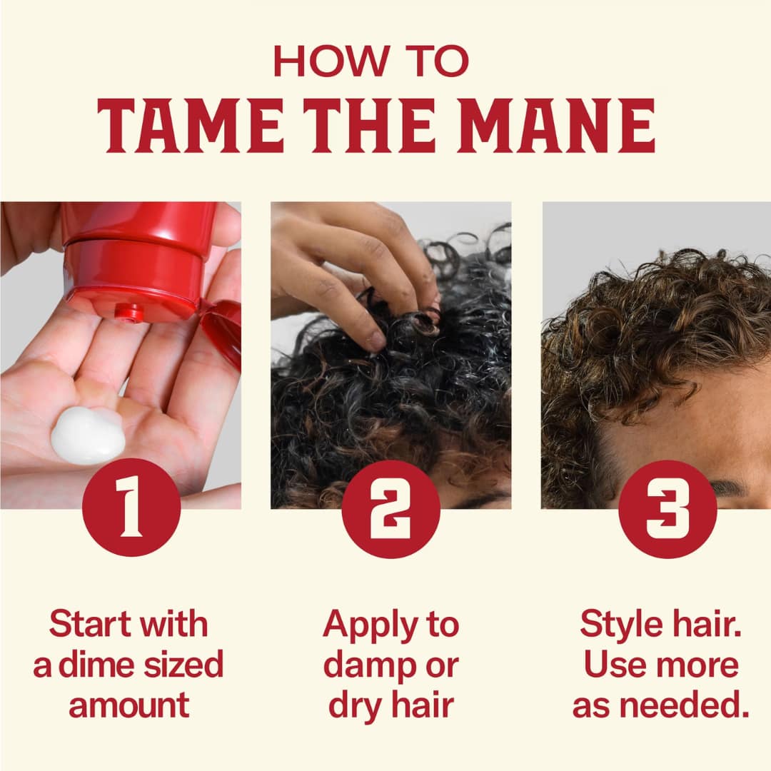 Old Spice Frizz-Free Taming Cream, Healthy & Strong with Vitamin E & Biotin, Low Hold 177ml - Image 6