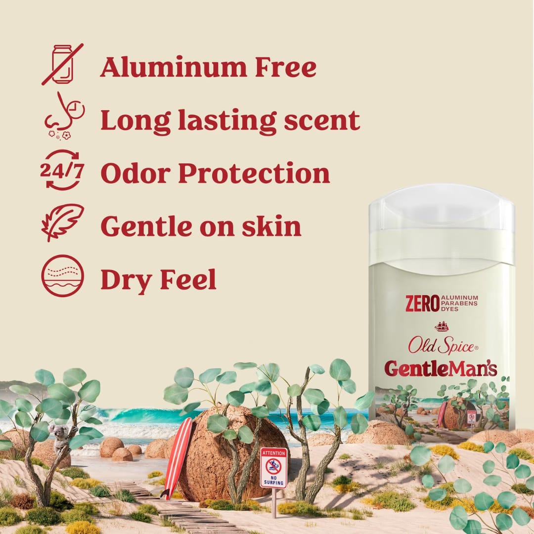 Old Spice GentleMen's Collection Deodorant Aluminum Free Eucalyptus with Coconut Oil 85g - Image 2