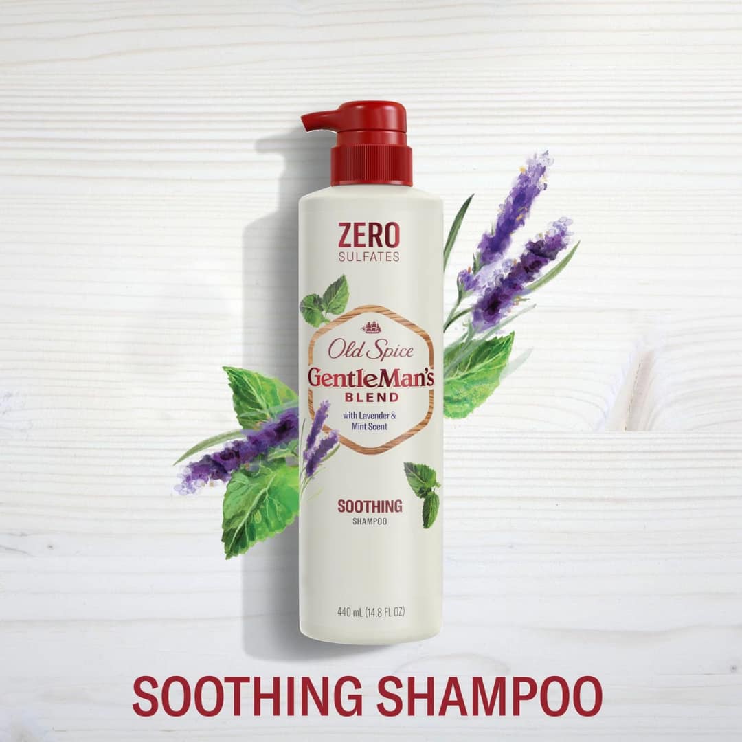 Old Spice Gentleman???s Blend with Green Tea & Ginger, 2in1 Strengthening Shampoo and Conditioner 440ml - Image 3