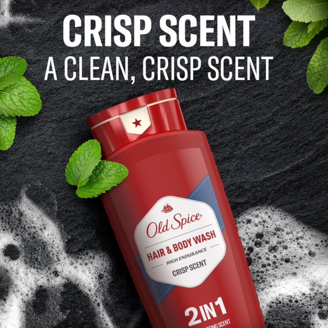 Old Spice High Endurance Hair & Body Wash for Men, Crisp Scent 532ml - Image 5