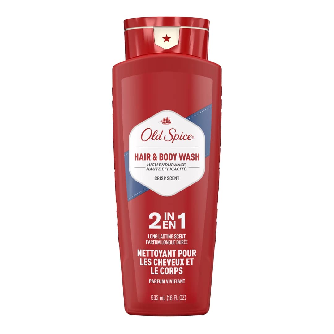 Old Spice High Endurance Hair & Body Wash for Men, Crisp Scent 532ml