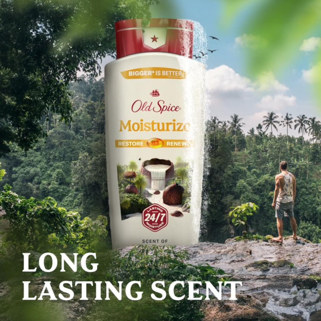 Old Spice Men's Body Wash Moisturize with Shea Butter 532ml - Image 6