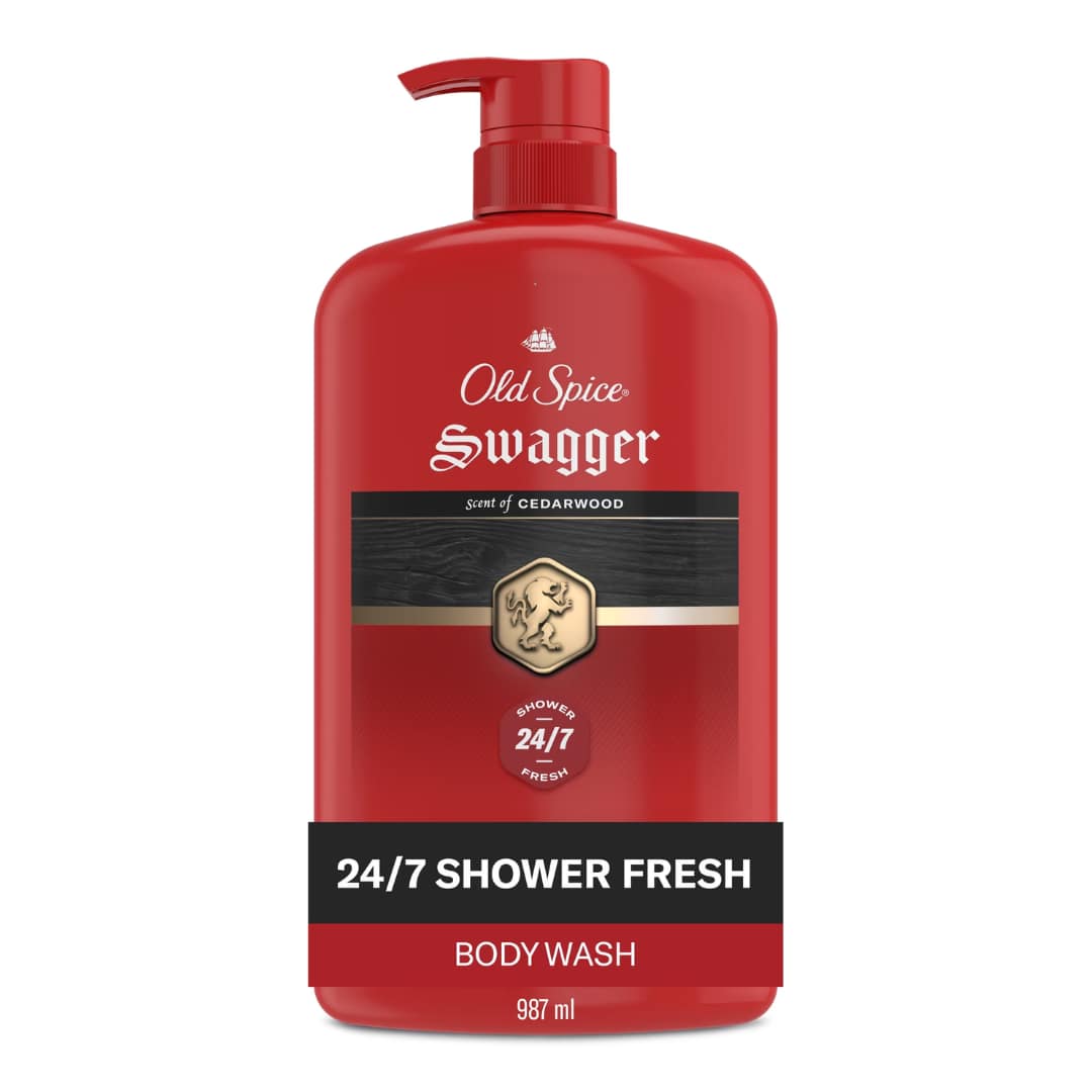 Old Spice Men's Body Wash Pump, Swagger Scent of Confidence 987ml - Image 2