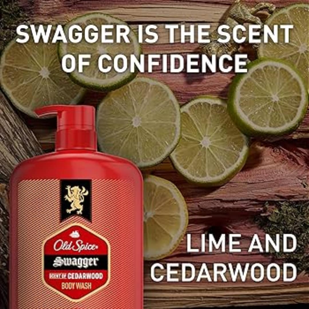 Old Spice Red Collection Body Wash for Men, Swagger Scent, Shower Fresh, Lasting Scent, 987ml - Image 4