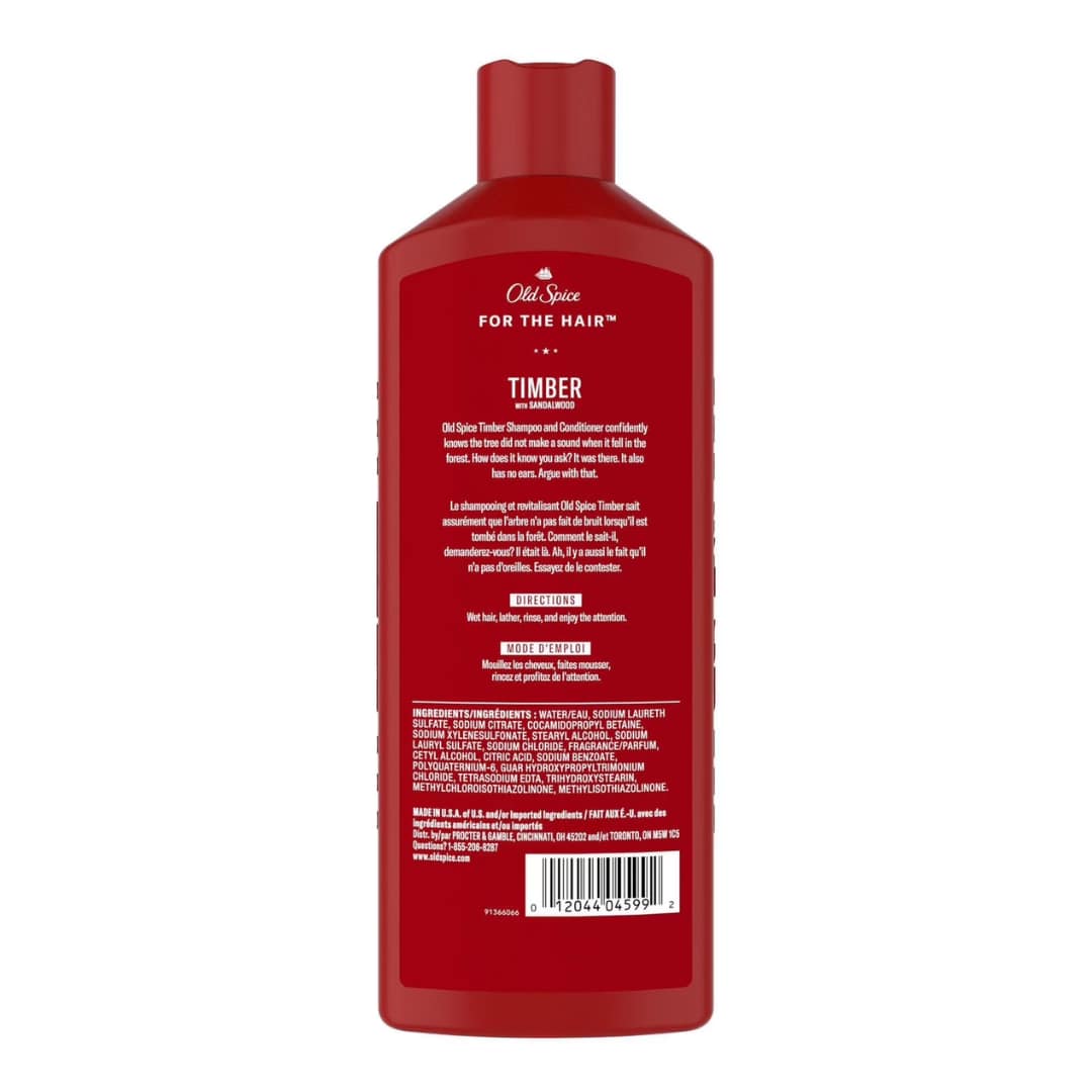 Old Spice Timber with Sandalwood 2in1 Shampoo and Conditioner for Men 400ml - Image 4