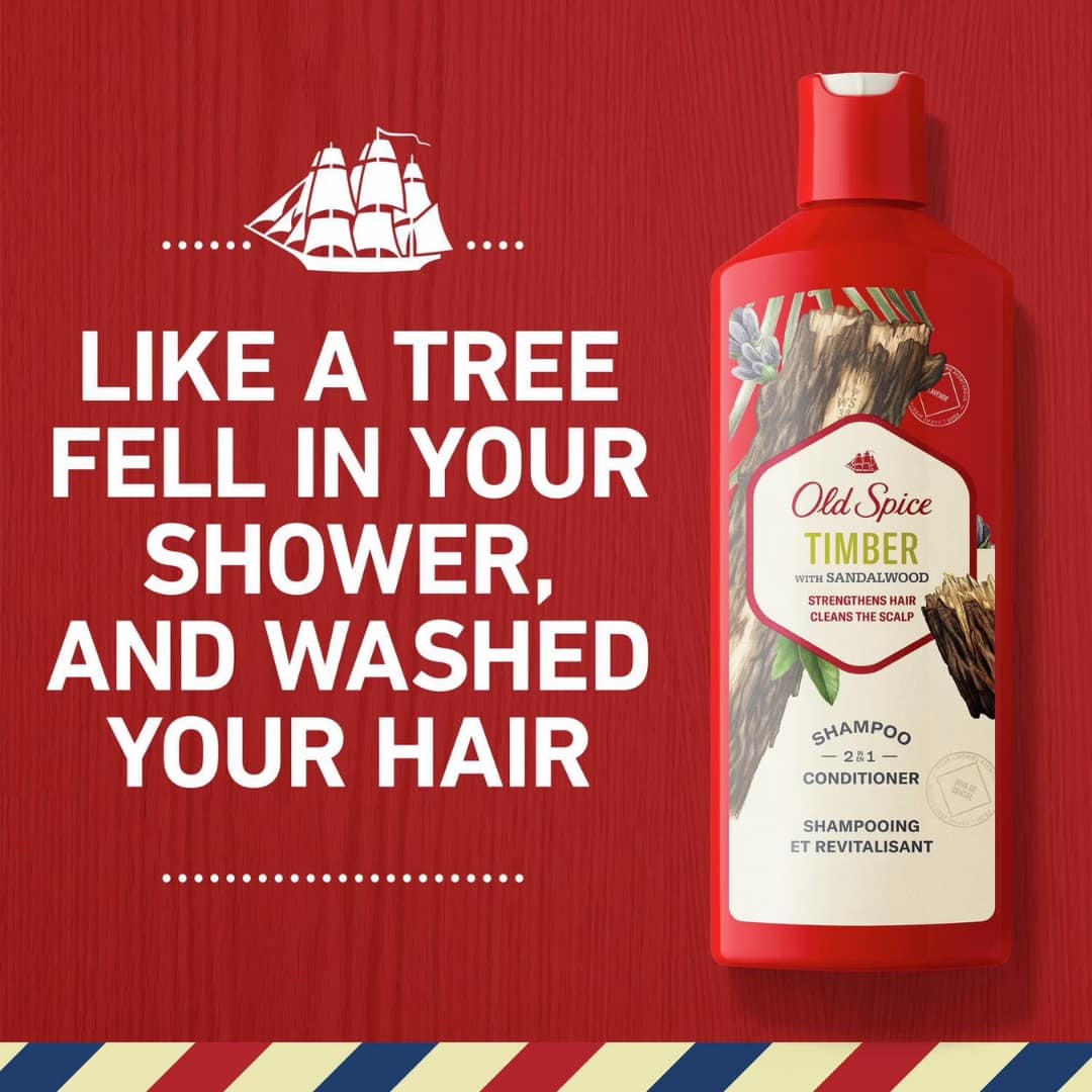 Old Spice Timber with Sandalwood 2in1 Shampoo and Conditioner for Men 400ml - Image 6