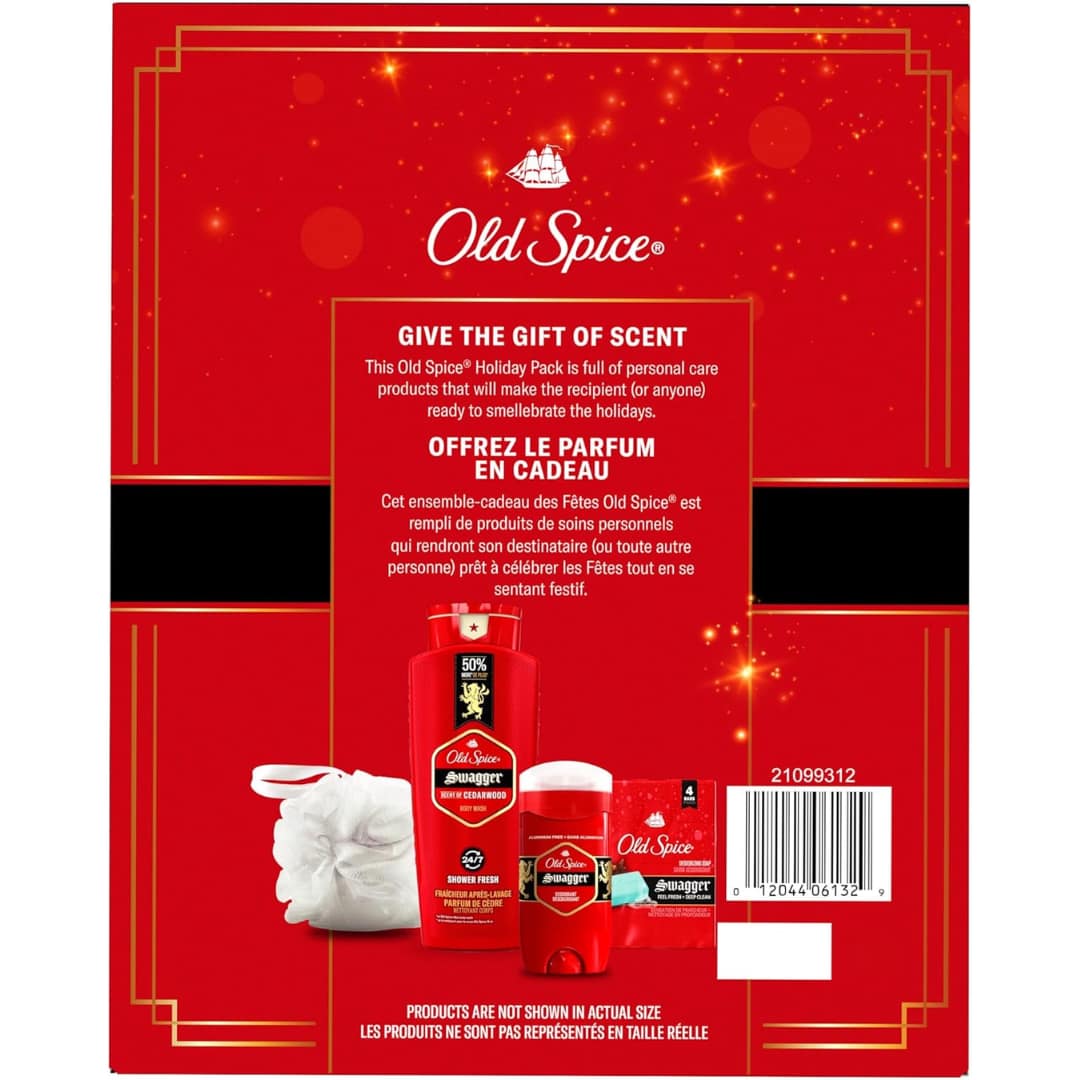 Old Spice Yule Smell Great Swagger Gift Set with Bodywash, Bar Soap, Deodorant and Shower Puff - Image 8