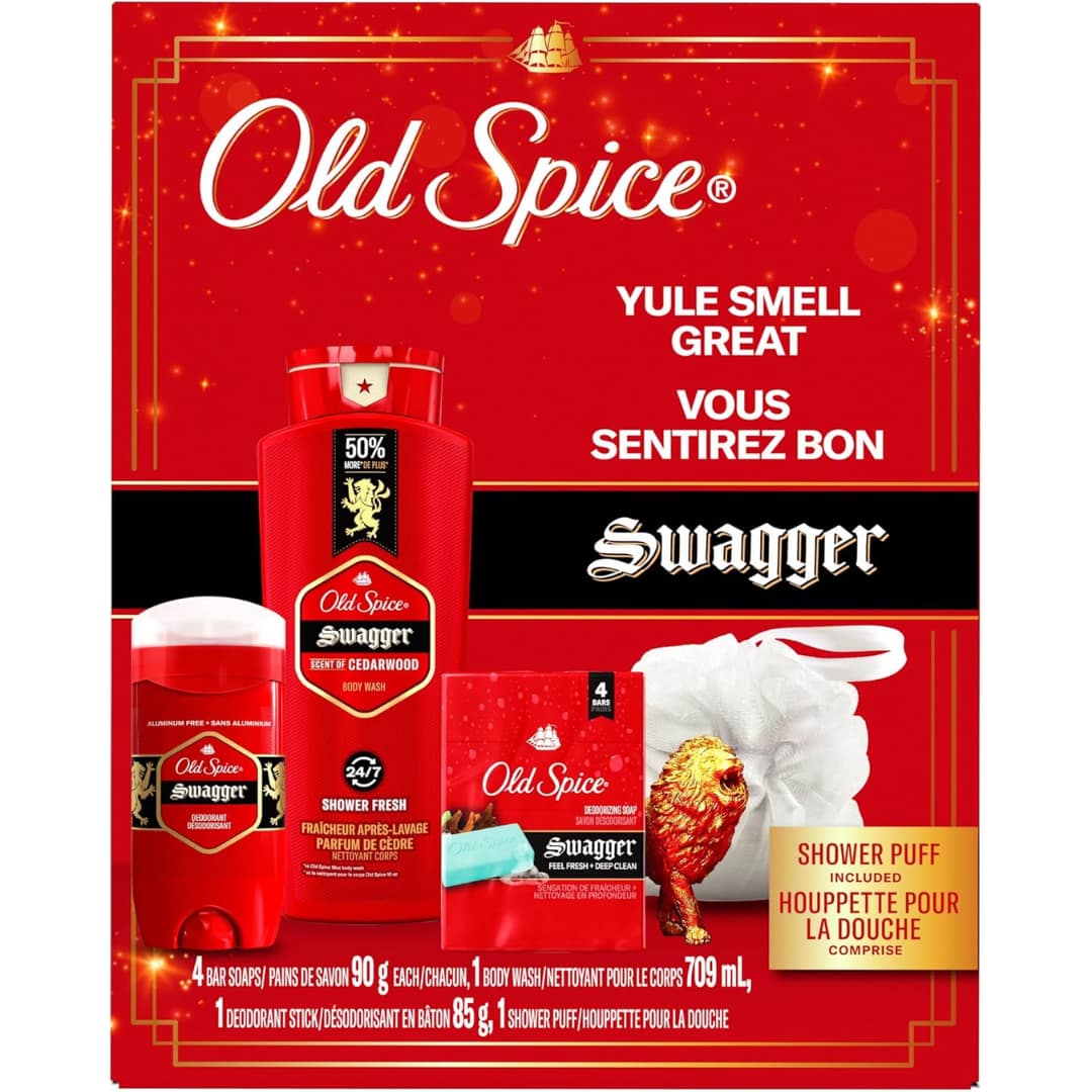 Old-Spice-Yule-Smell-Great-Swagger-Gift-Set-with-Bodywash-Bar-Soap-Deodorant-and-Shower-Puff