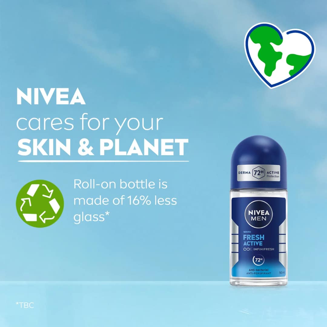 Nivea Fresh Active Anti-Perspirant Roll On - 50 ml - Image 5