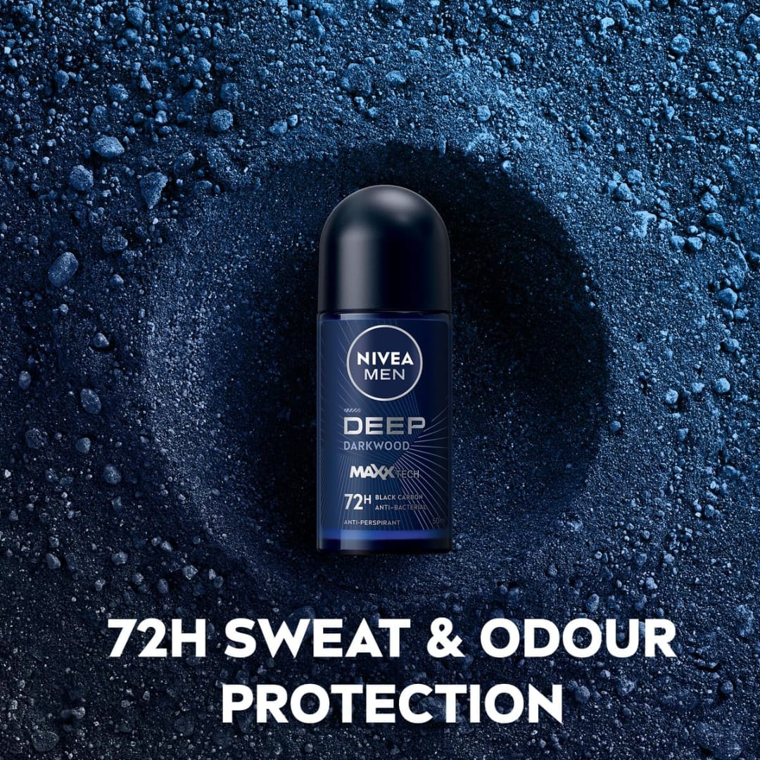 Nivea Men Deep Darkwood Anti-Perspirant Roll On 50ml - Image 2