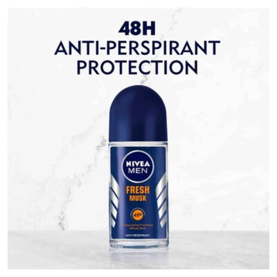 Nivea Men Fresh Musk Anti-Perspirant Roll On 50ml - Image 5
