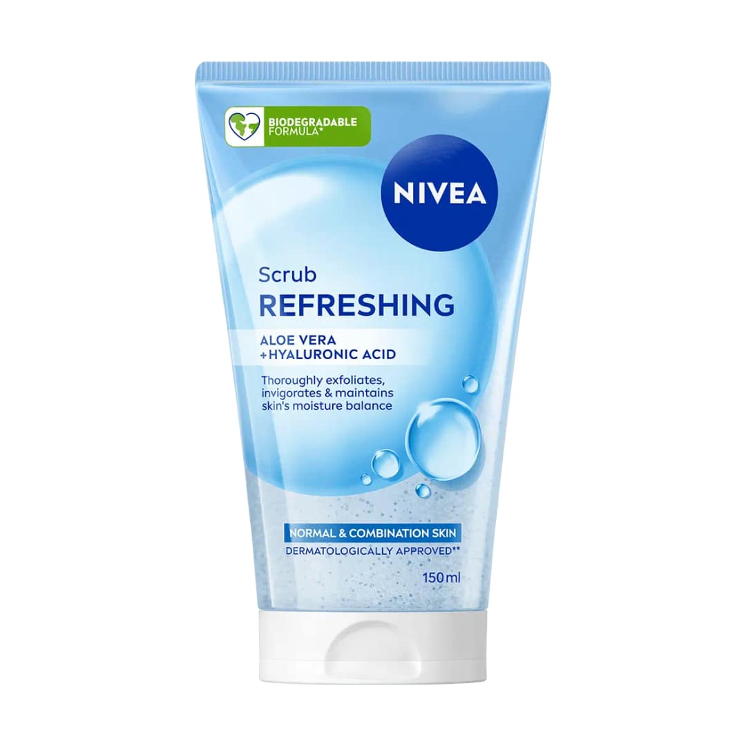 Nivea-Refreshing-Face-Scrub-with-Hyaluronic-Acid-150ml Tube
