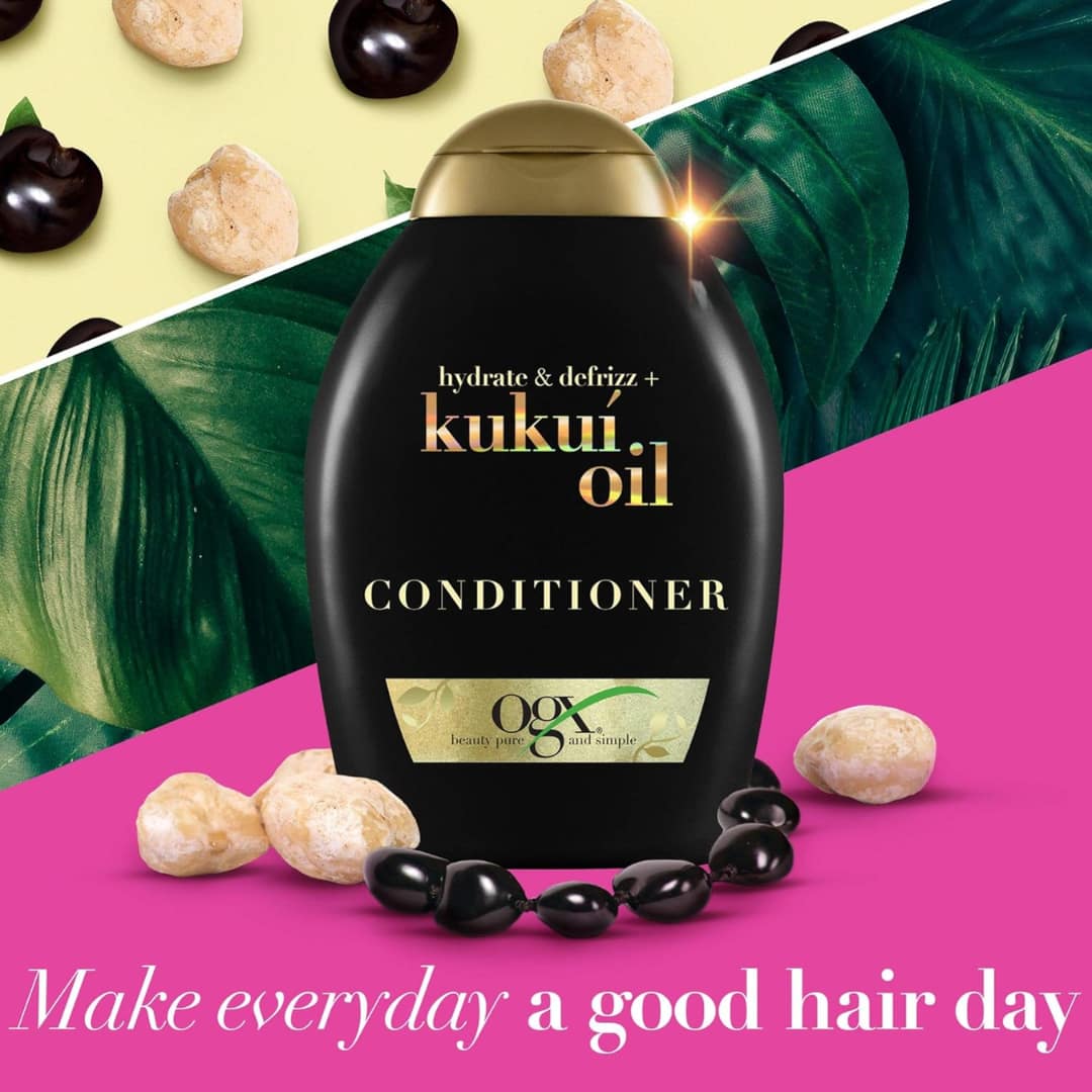 OGX Hydrate & Defrizz with Kukui Oil Smoothing Conditioner 385ml - Image 4