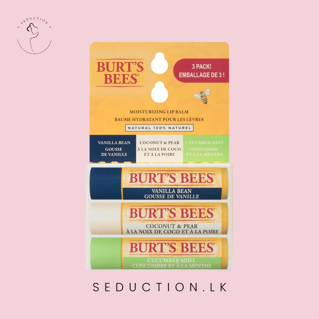 Burt’s Bees Vanilla Bean, Coconut and Pear, Cucumber Mint 3 pack!