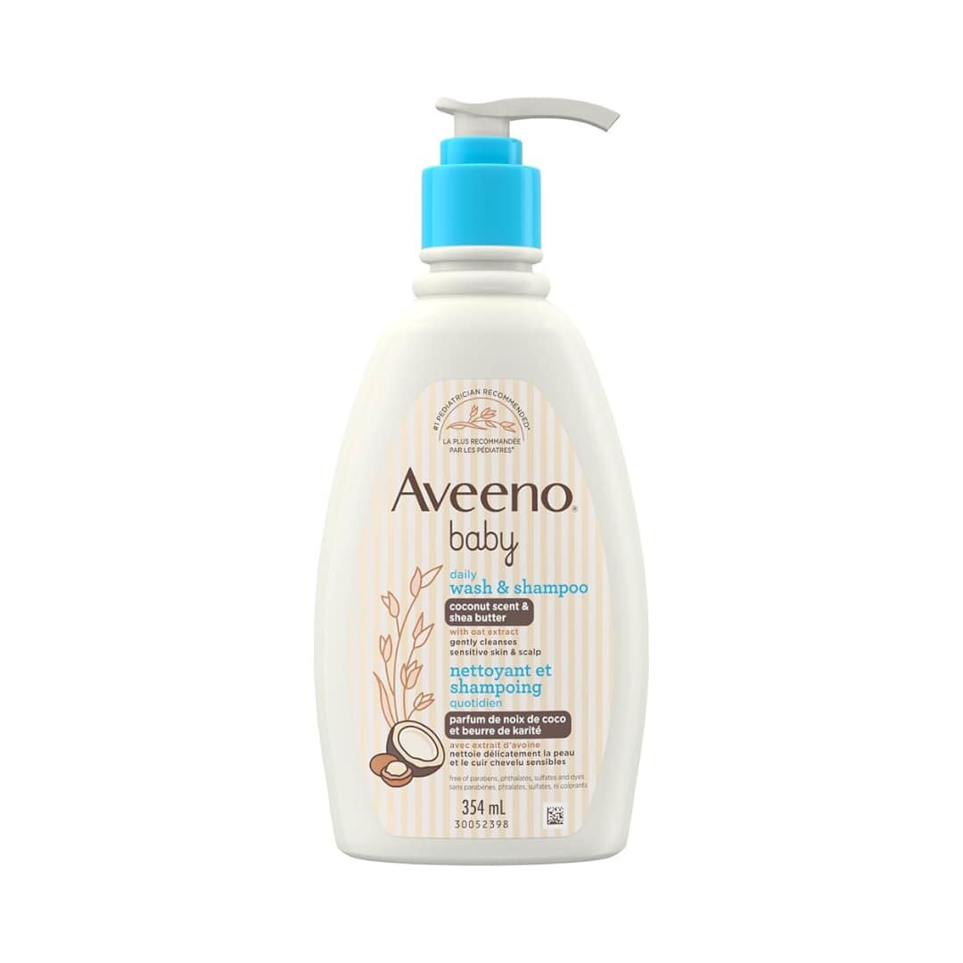 Aveeno Baby Daily Wash and Shampoo Coconut Scent and Shea Butter 354ml