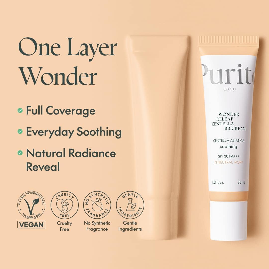 Purito Seoul Wonder Releaf Centella Bb Cream #13 Neutral Ivory Spf 30 Pa+++ 30ml