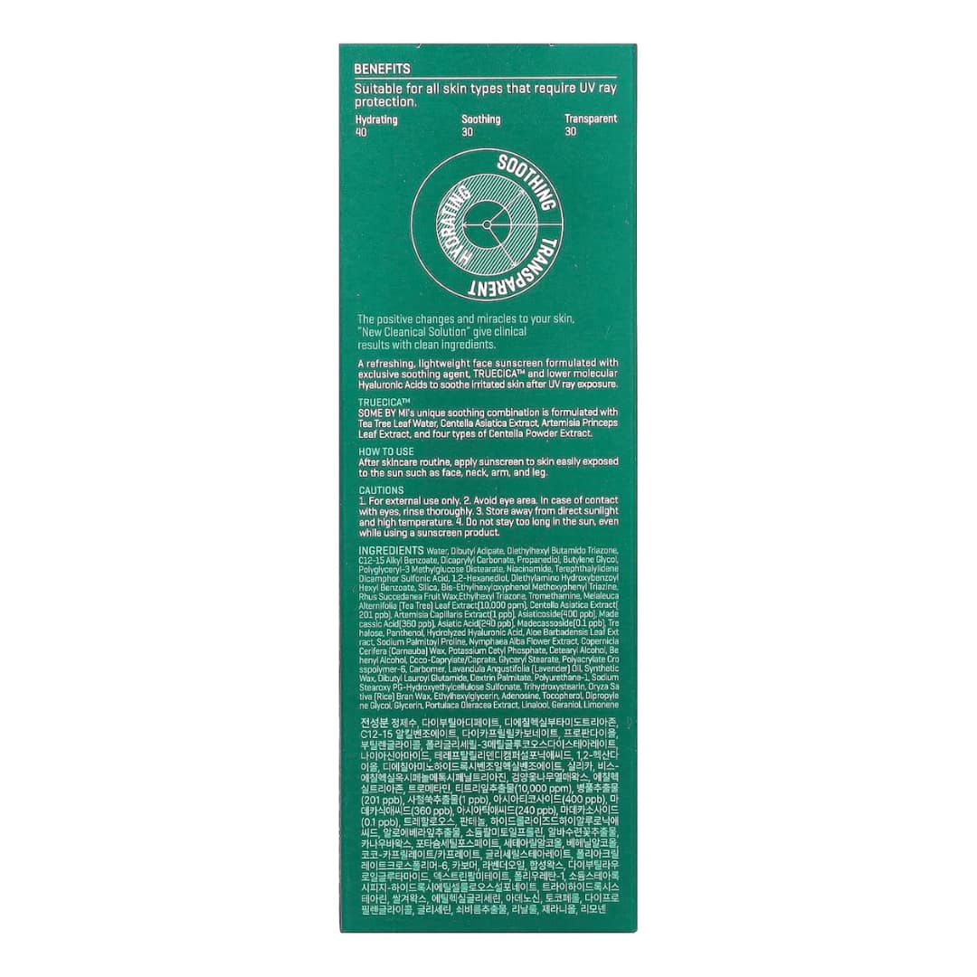 Some By Mi Truecica Aqua Calming Suncream 50ml Spf 50+ Pa++++