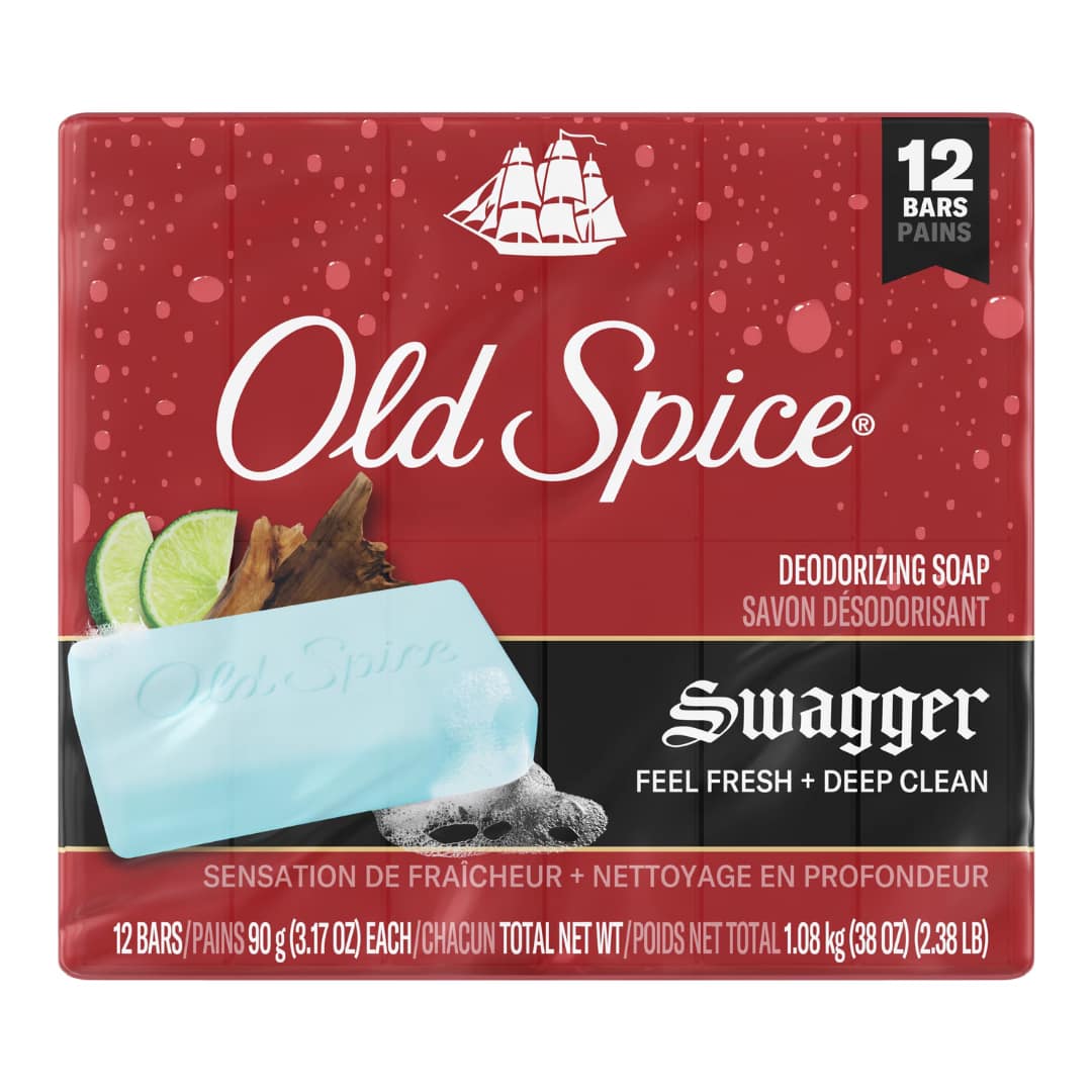 Old Spice Men’s Bar Soap Swagger (12 Bars) 90g