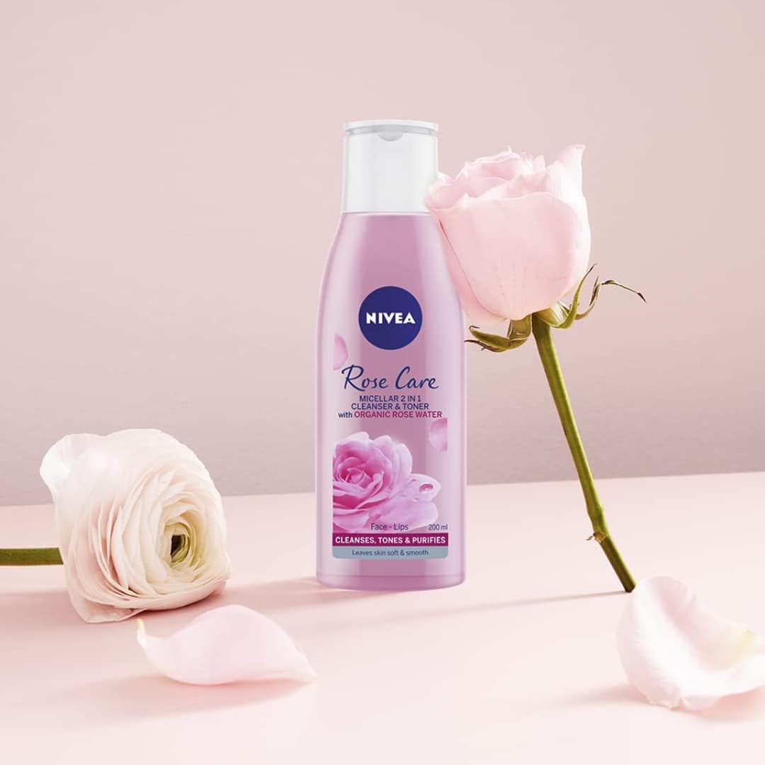 Nivea Micellar Rose Water 2 in 1 Cleanser & Toner 200ml