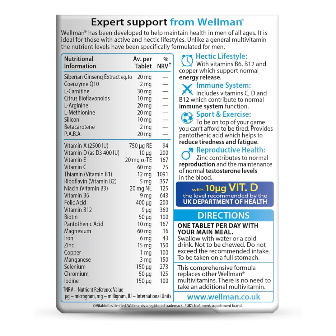 Vitabiotics Wellman Original 30 Capsules