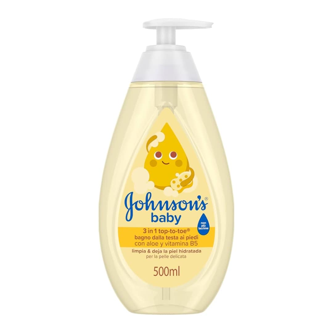 Johnsons Baby 3 in 1 Top to Toe Wash with Aloe and Vitamin B5 500ml