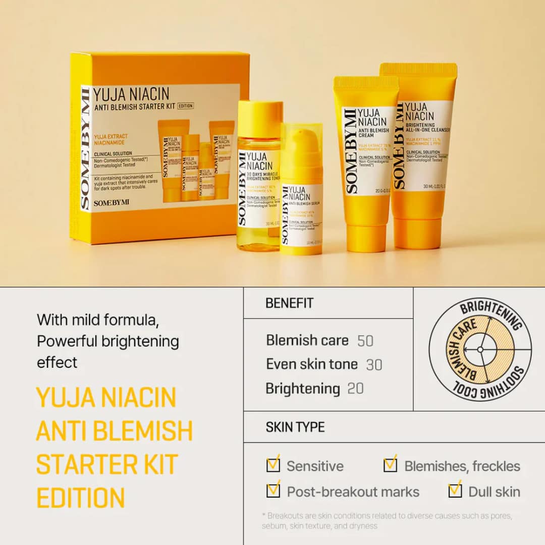 Some By Mi Yuja Niacin Brightening Starter Kit (30ml+30ml+10ml+20ml)