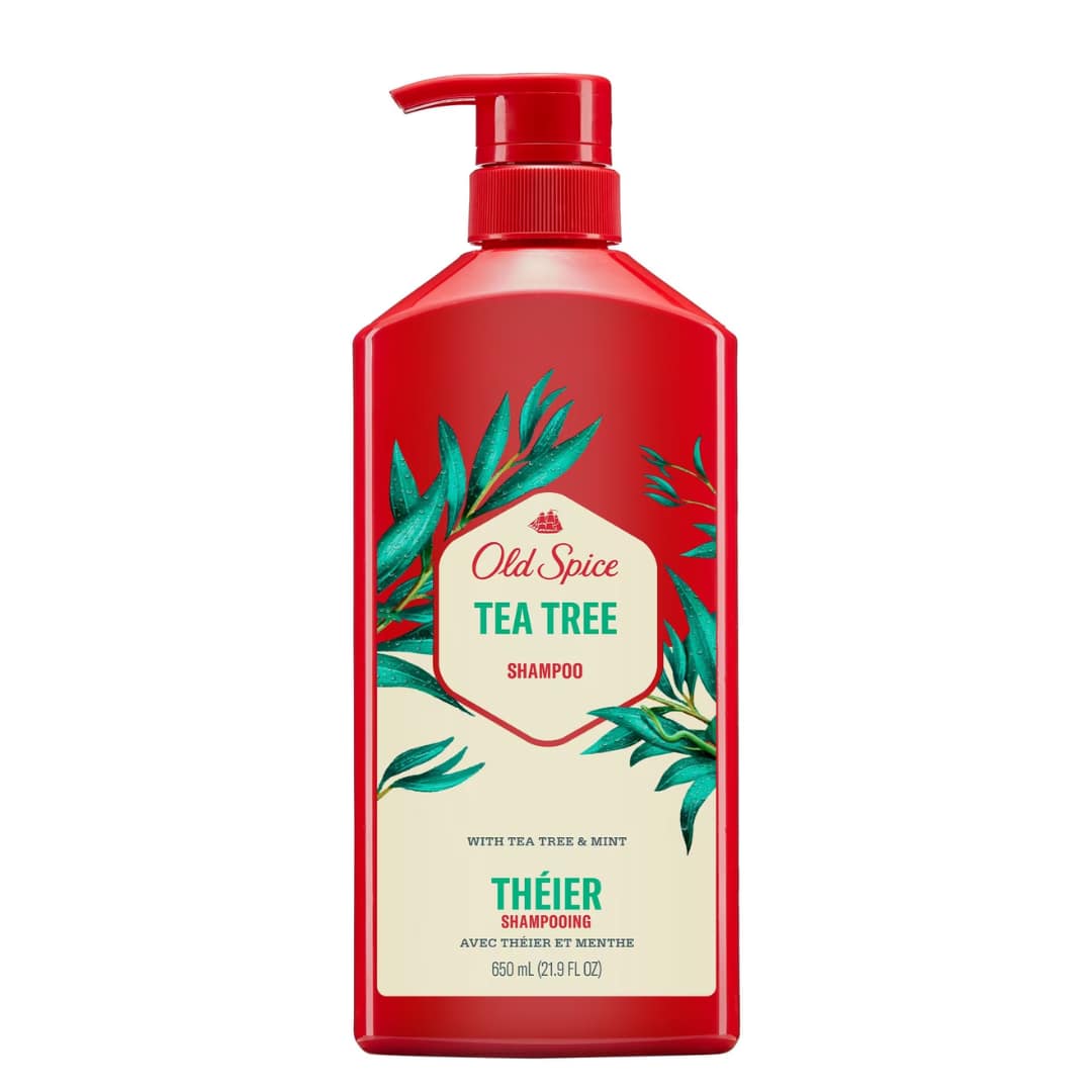 Old Spice Tea Tree Shampoo for Men, Healthier, Fuller, More Moisturized Looking Hair 650ml