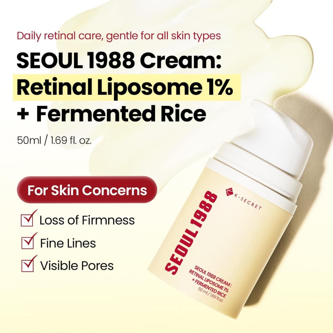 Ksecret Seoul 1988 Cream : Retinal Liposome 1% + Fermented Rice 50ml