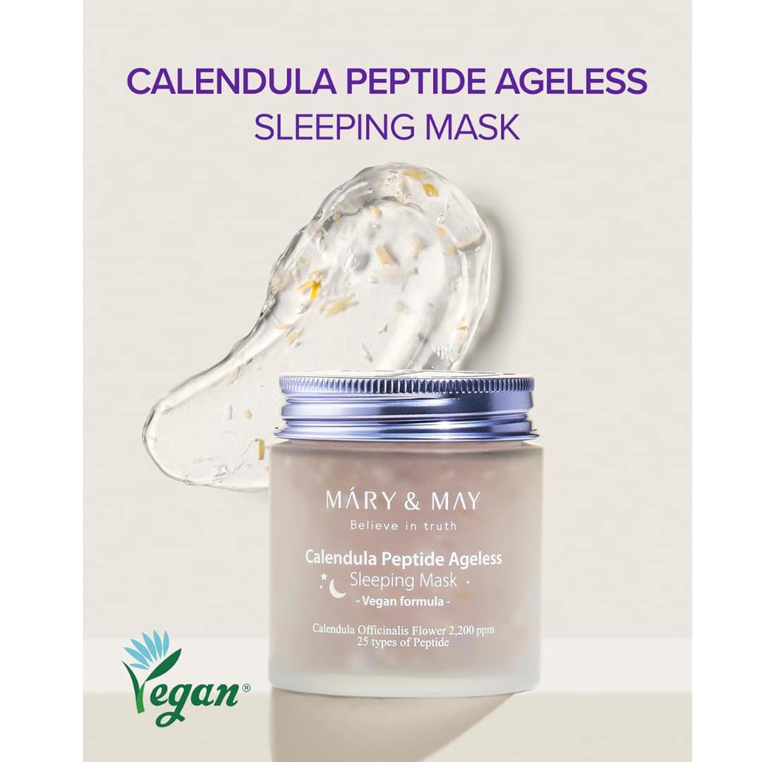 Mary&may Calendula Peptide Ageless Sleeping Mask 110g