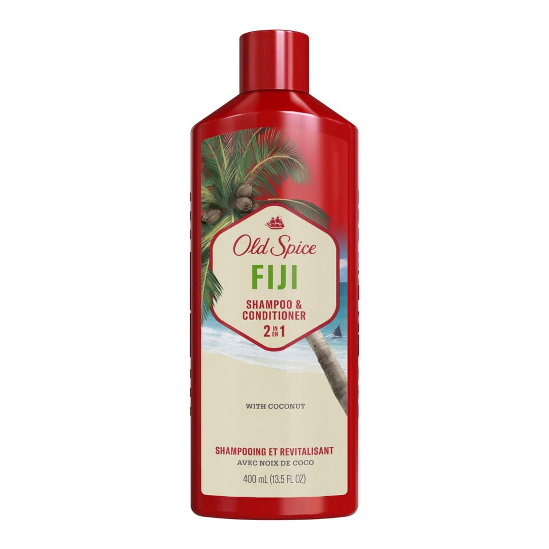 Old Spice Fiji 2in1 Shampoo & Conditioner for Men, Healthier, Fuller, More Moisturized Looking Hair 400ml