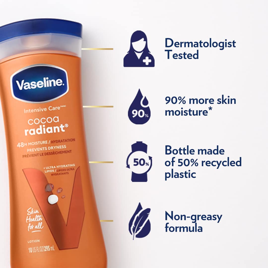 Vaseline Intensive Care Cocoa Radiant Body Lotion 295ml